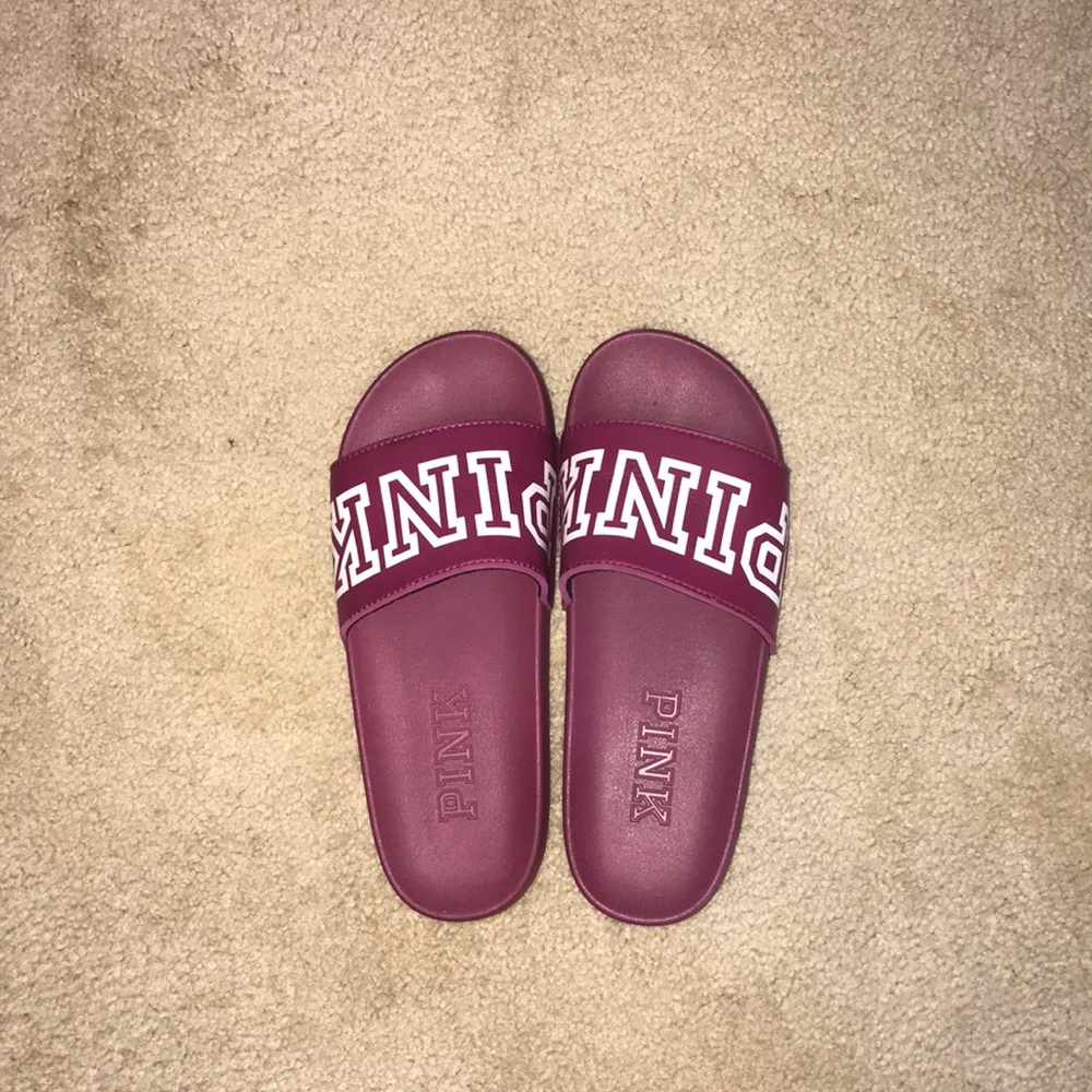 vs pink slides dark pink fits 8/9